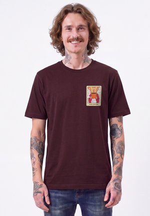 watapparel, TAROT THE COFFEE UNISEX - T-shirt imprimé - red brown