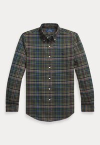 CUSTOM FIT PLAID BRUSHED FLANNEL SHIRT - Košile - 6944 pine navy multi