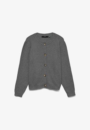 Vero Moda, CARDIGAN VMVANIA KNIT CARDIGAN - Gilet - medium grey melange
