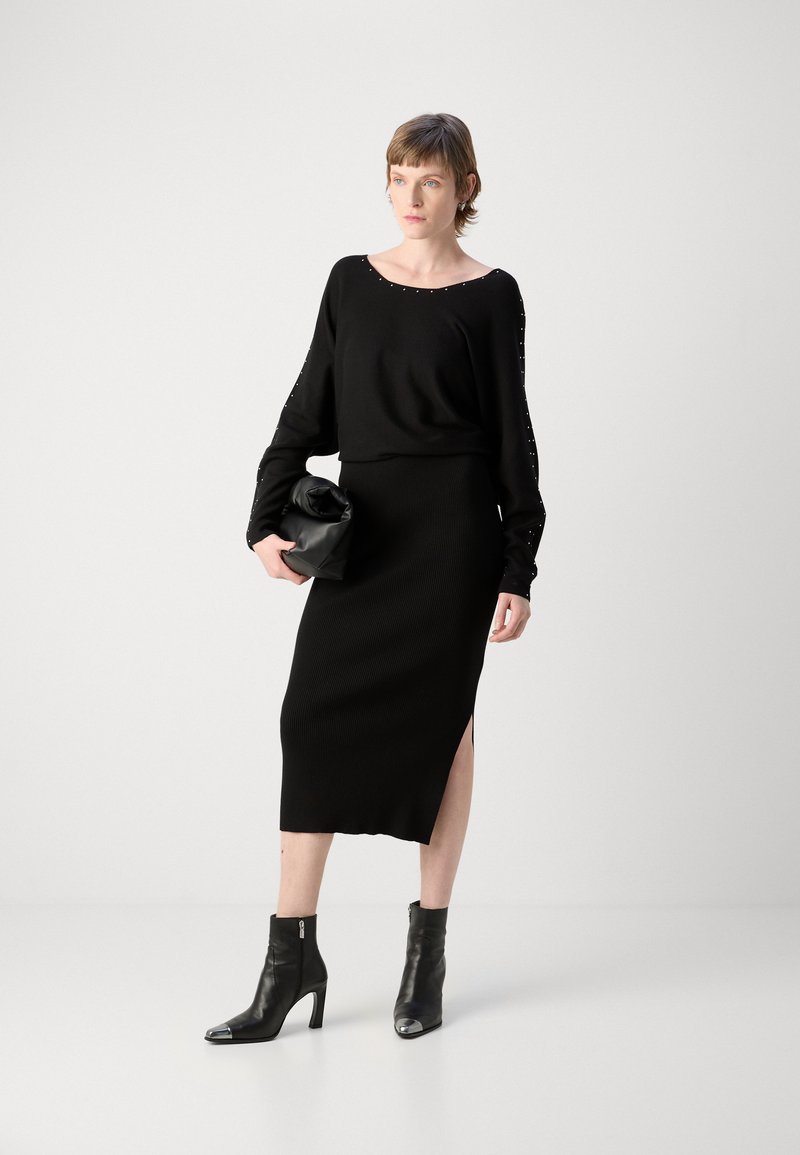 Robe Pull Mixte Noir Et Gris - Marque Morgan - Taille S - Occasion Très Bon état (TBE)