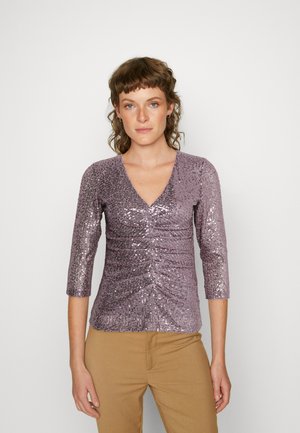 Swing SEQUINS - Majica z dolgimi rokavi - nougat brown