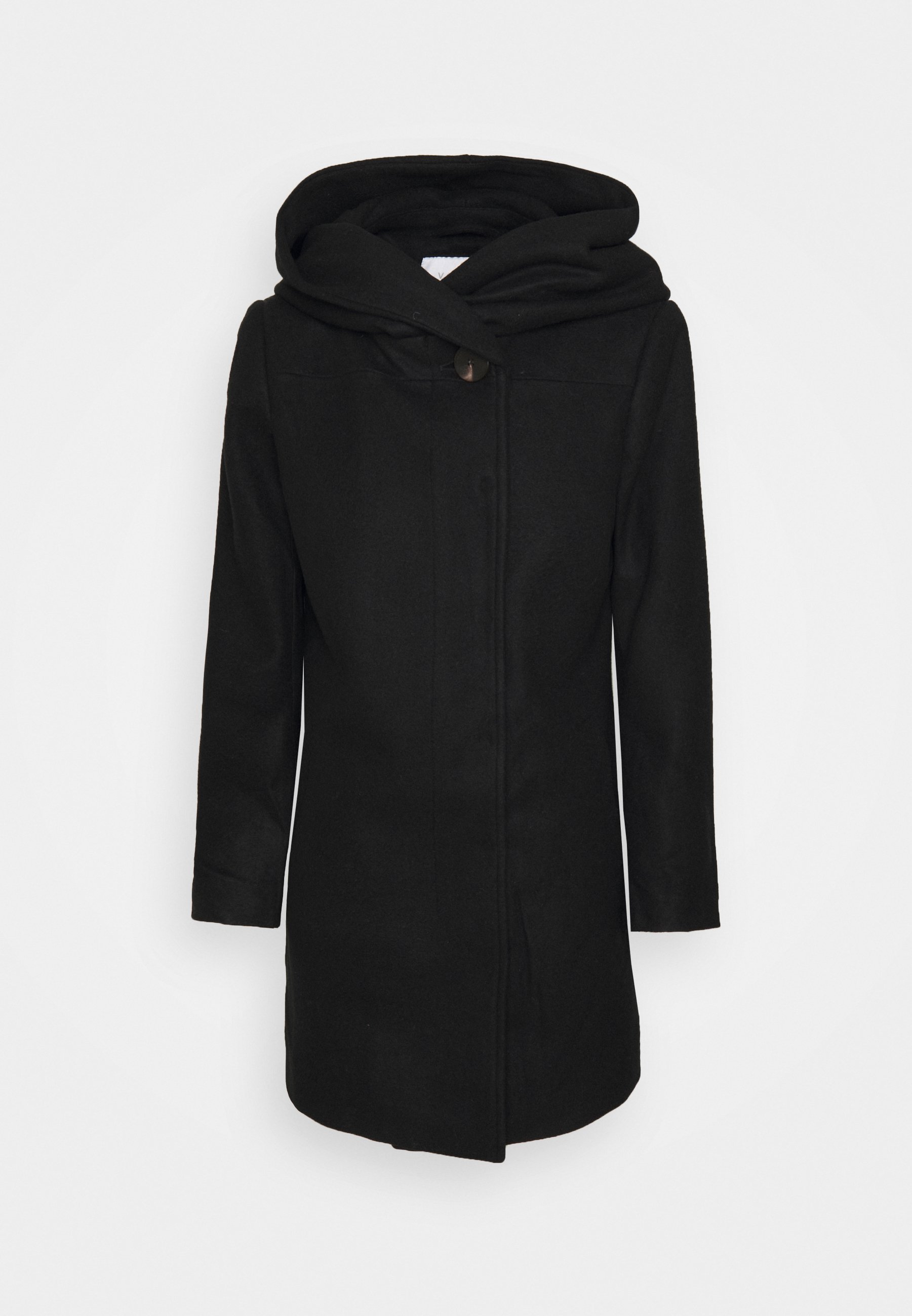 long funnel neck coat