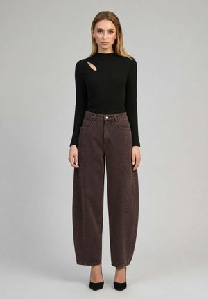 AN'GE, PANTALON PRIME CAFE - Wide Leg - cafe
