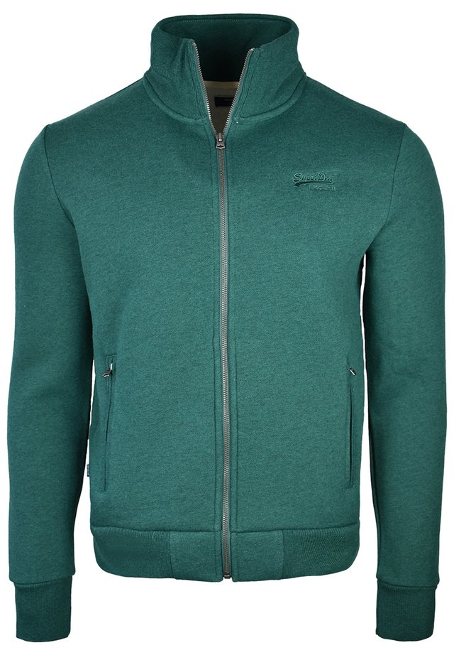 Hoodie met rits - forest green