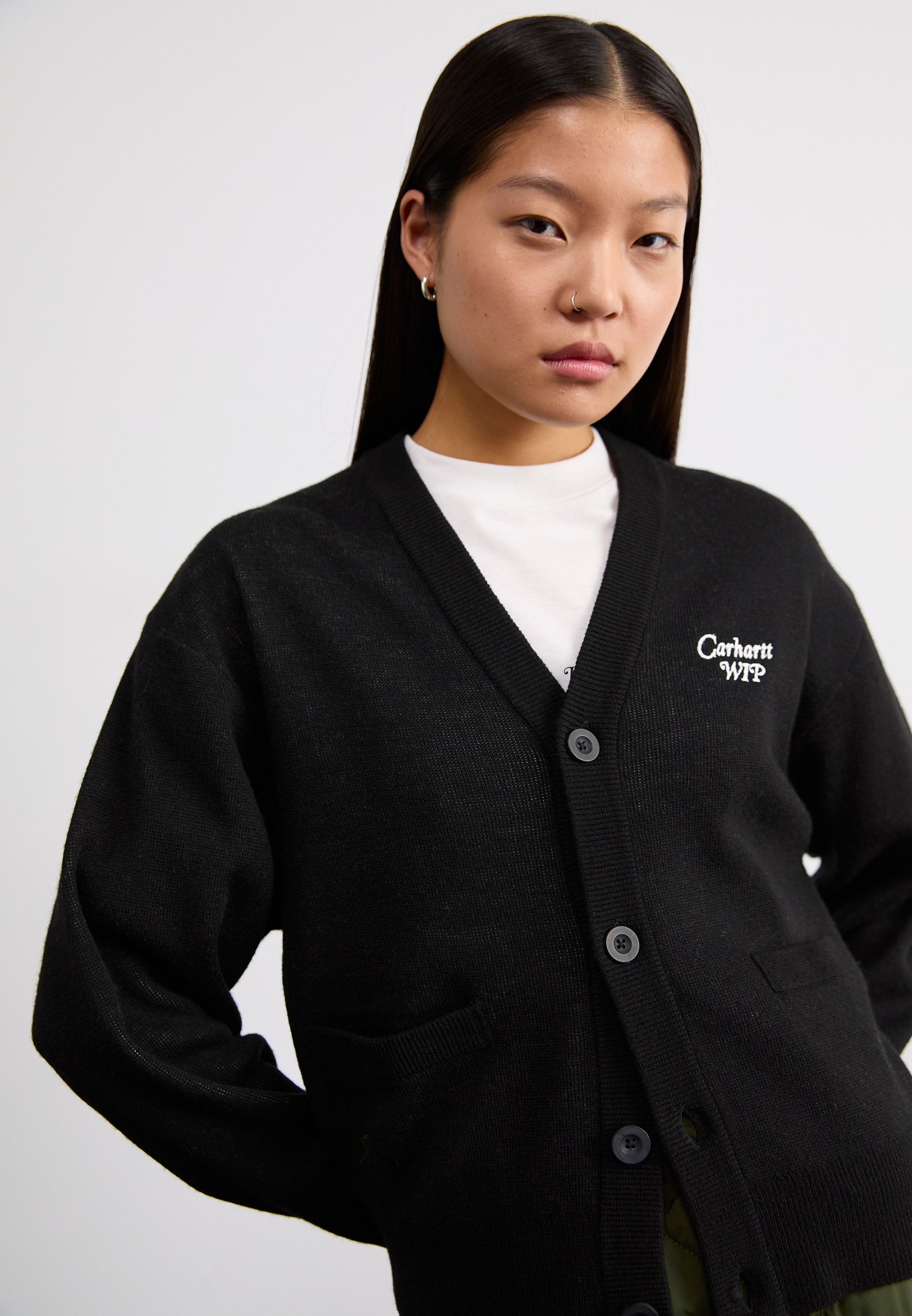 Carhartt WIP HARTTBREAKER CARDIGAN - Gilet - black/wax/noir