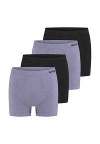 Fire par Sloggi boxershorts: to sorte og to lavendel. Fremstillet af glat stof, med en behagelig talje og enkelt design.