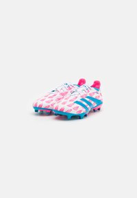 adidas Performance PREDATOR LEAGUE FIRM GROUND - Kõva pinnase jalgpallisaapad - footwear white/solar blue/solar pink