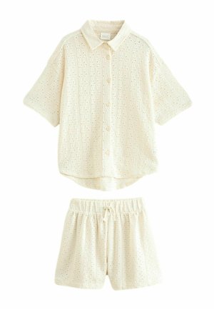 TEXTURED SET - REGULAR FIT - Shorts - ecru cream