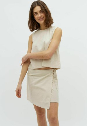 CAJA G - Minigonna - natural linen