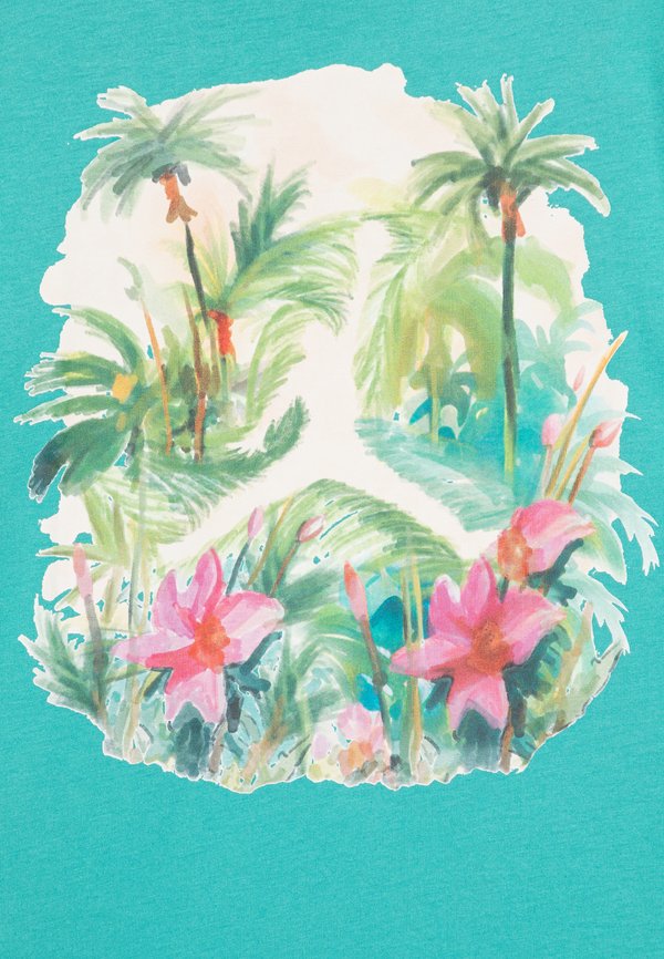 POOLSIDE - Print T-shirt - washed teal3