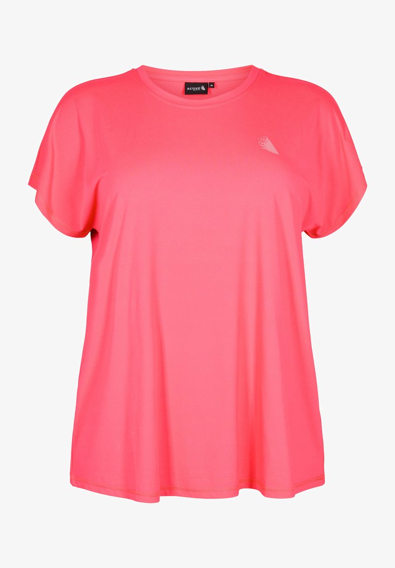 Active by Zizzi KURZARM - T-shirt basique - neon diva pink