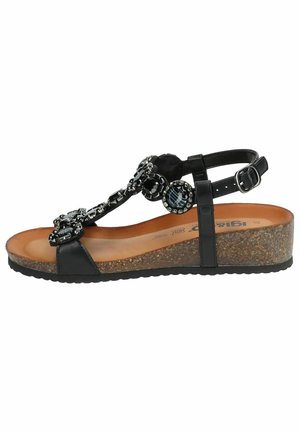ZEHENSTEG - Wedge sandals - nero