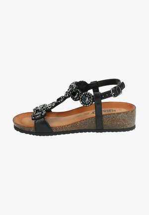 ZEHENSTEG - Wedge sandals - nero