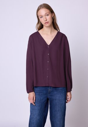 V-NECK  MIT KNÖPFEN - Blouse - lila