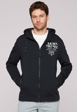 KAPUZEN AUS INTERLOCK MIT STICKEREI - Zip-up sweatshirt - blue navy