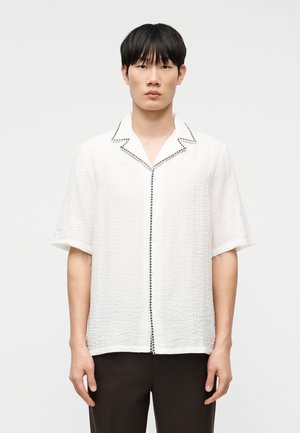 EREN SEERSUCK - Πουκάμισο - white/black