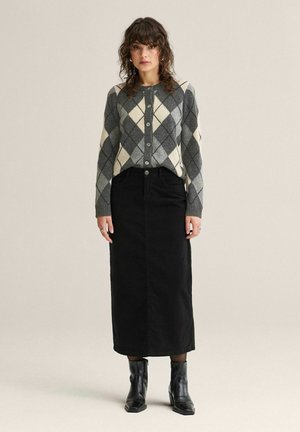 KHAITE ARGYLE - Cardigan - mörkgrå