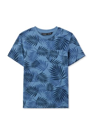 ALLOVER FOGLIAME - T-shirt con stampa - var blu denim chiaro