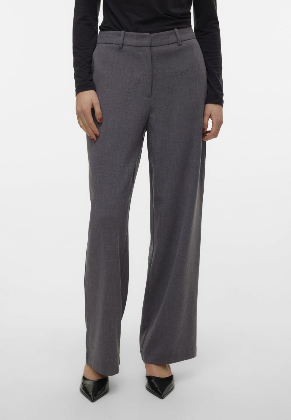 ONLY Damen Hose „Onlhattie“ – Mit Dekorativen Falten, Hoher Taille, Gerade Geschnitten, Perfekt Für Herbst-Looks