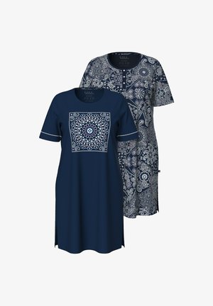 Ulla Popken, 2 PACK - Nachthemd - midnight blue