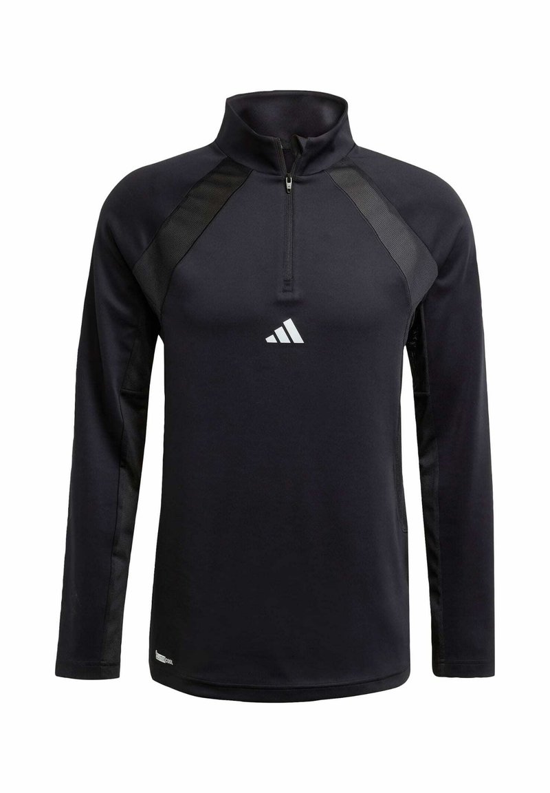 adidas Performance TECH APPAREL 1 4 ZIP - Langærmet T-shirt - black ...