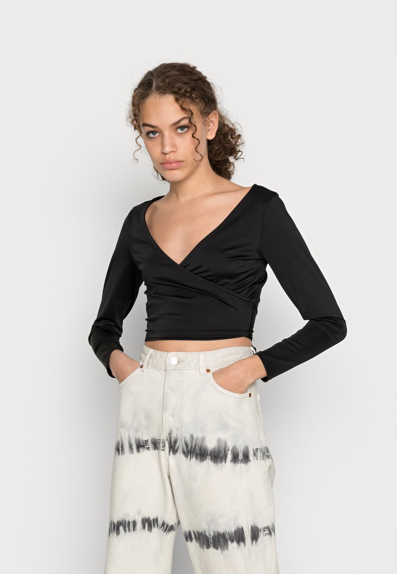 Monki Camisola de manga comprida - black