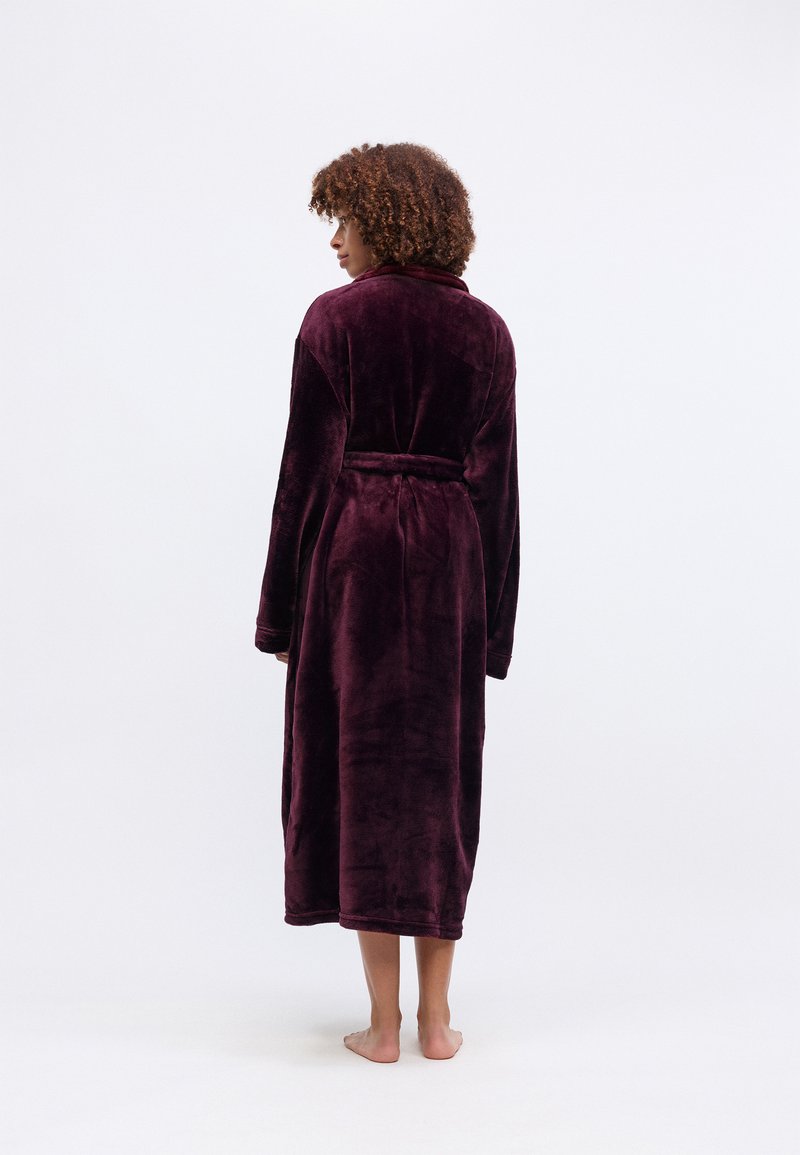 princess polly baby blue dress TBCo Terry Cotton Towelling Bath Robe in Burgundy & Pink Stripe