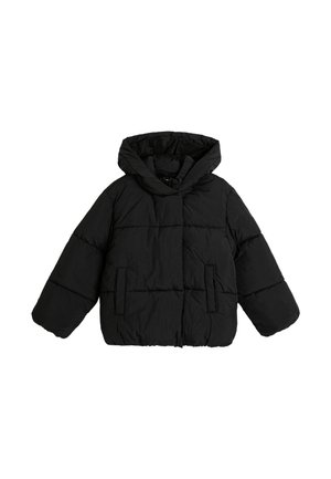 HOODED PUFFER - Chaqueta de invierno - black