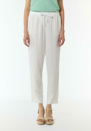 comma casual identity MIT GUMMIZUG - Trousers - weiß