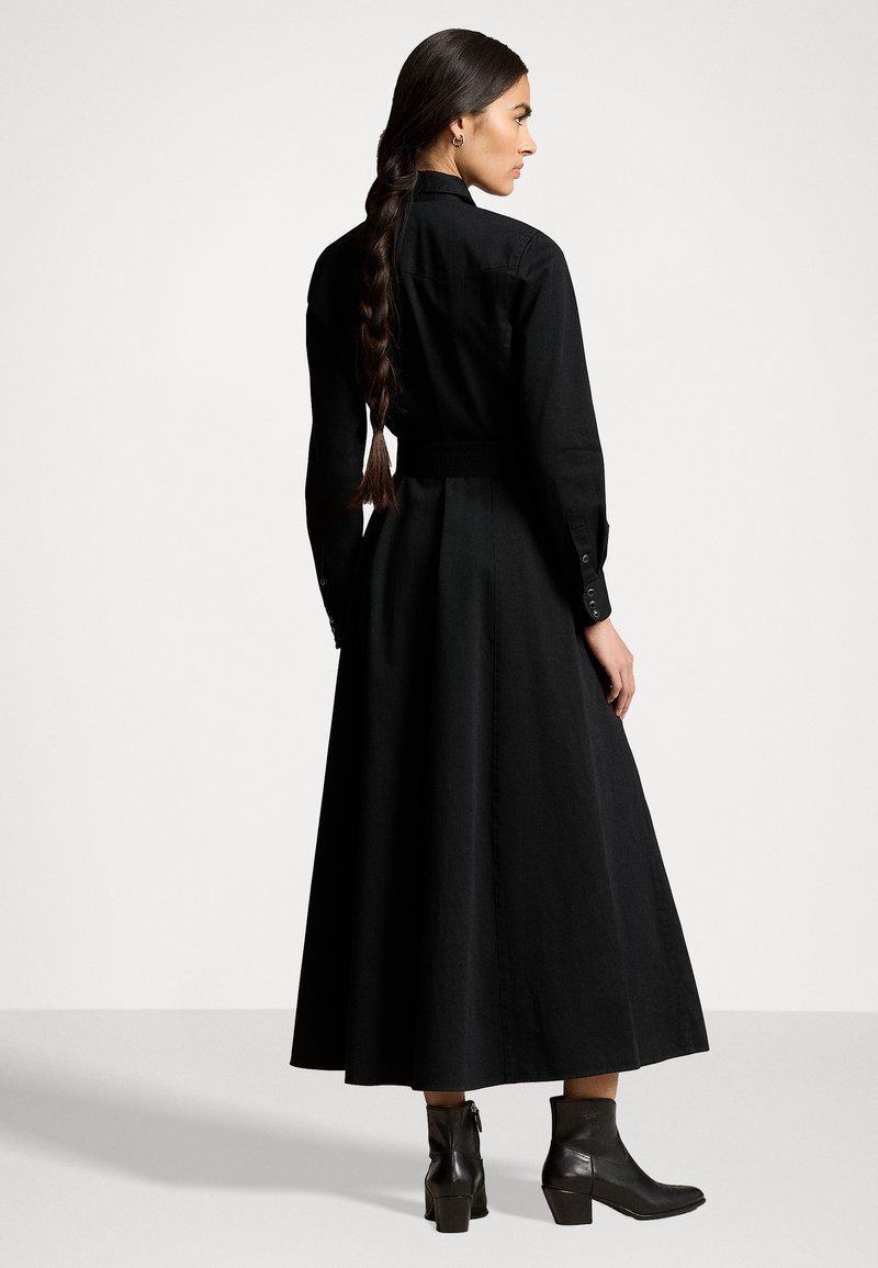 ralph lauren black shirt dress Lauren Ralph Lauren Women's Cotton-Blend Shirtdress - Black