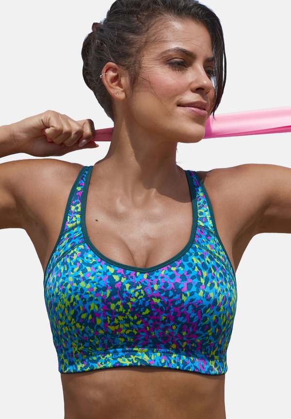 Sport-BH mit mittlerer Stützkraft - grün multicolour