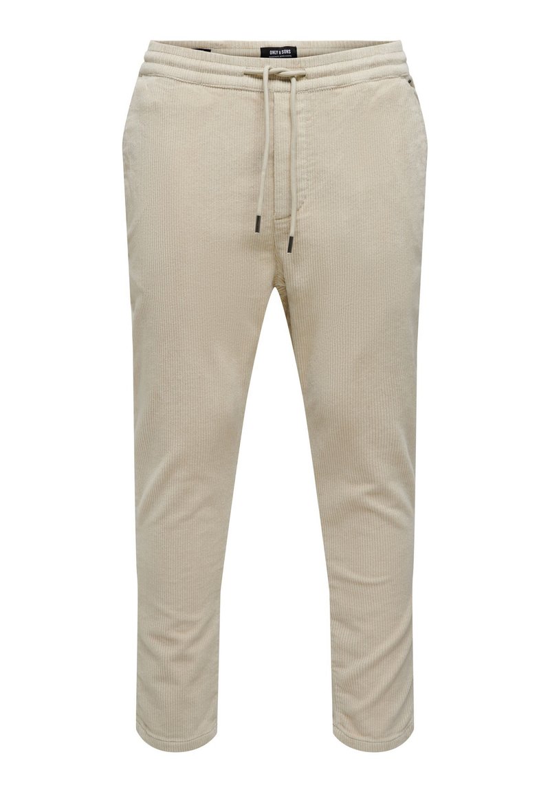 Only & Sons - ONSLINUS CROPPED PANT CORD - Broek - silver lining, Vergroten