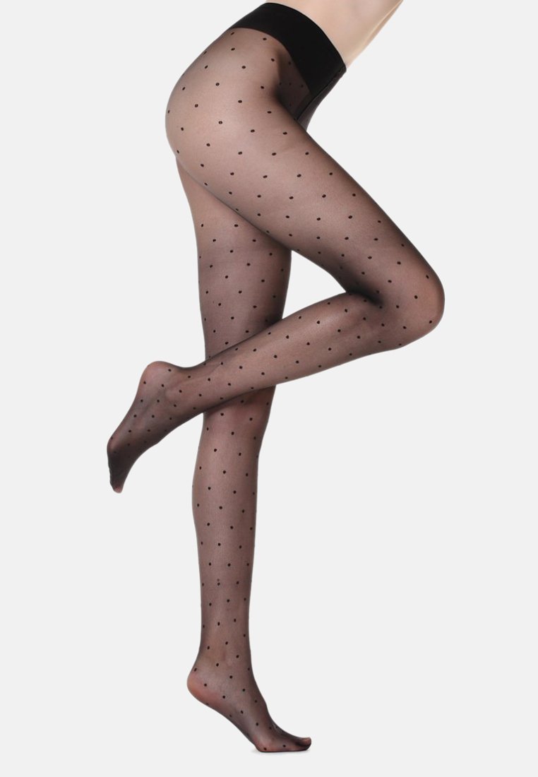 Calzedonia Collant - pois nero/nero - Zalando