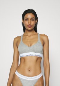 Calvin Klein Underwear - PADDED BRALETTE ICON COTTON MODAL - Bustier - grey Miniatuurafbeelding 1