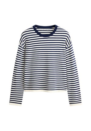 OYSHO, FINE KNIT STRIPED JUMPER - Pullover - pale ecru