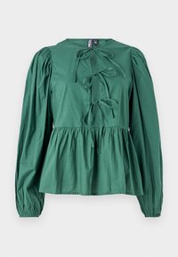 PCJOLLY O-NECK TIE - Bluză - trekking green