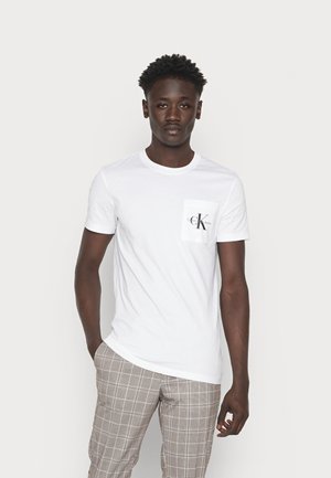 CORE MONOGRAM POCKET - T-shirt con stampa - bright white