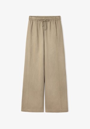 Ipekyol, IPEKYOL PANTS WIDE-LEG TROUSERS WITH DRAWSTRING WAIST - Broek - l khaki