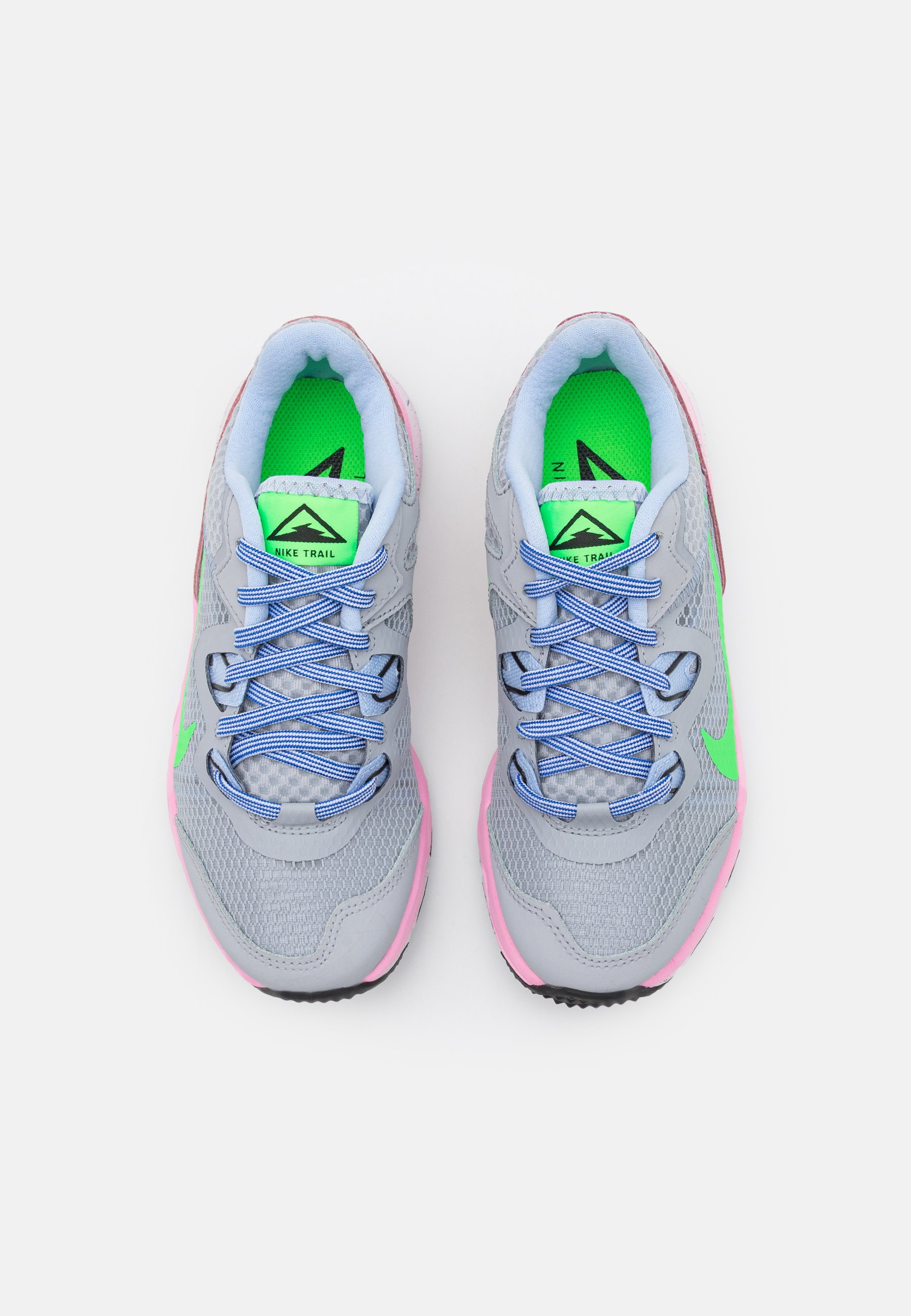 Nike Performance JUNIPER TRAIL - Zapatillas de trail running - wolf  grey/green strike/light marine/pink rise/hyper royal/black/gris - Zalando.es