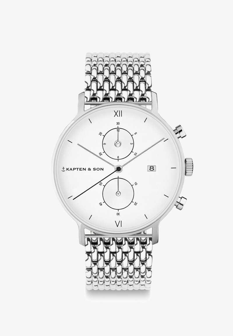 Kapten & Son CHRONO - Montre - silver coloured white