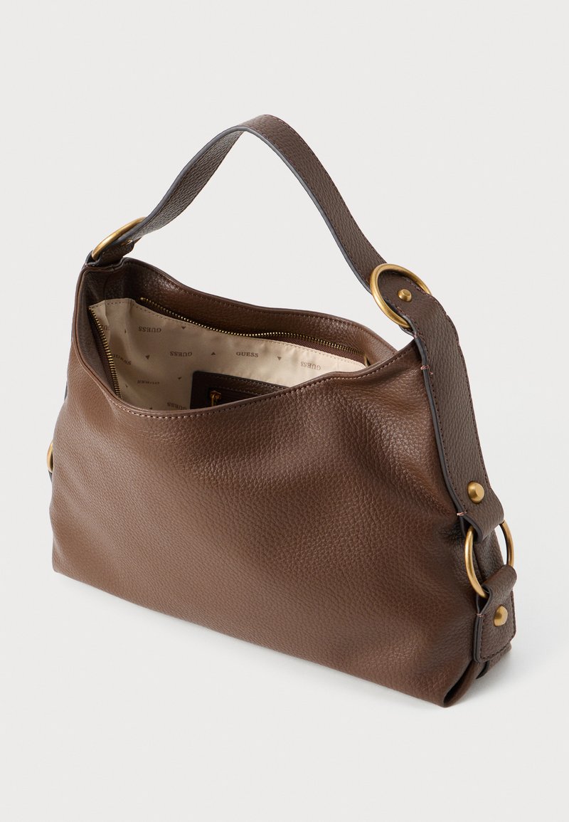 Sac Cartable GUESS Ambrose En Cuir Marron - Fermoir - Neuf Avec étiquettes