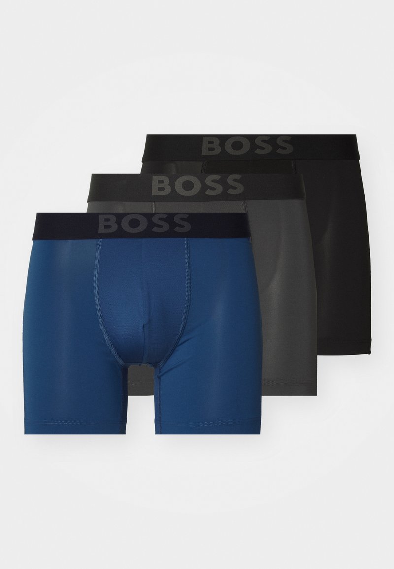 BOSS ACTIVE 3 PACK - Boxershort - black/grey/dark blue/zwart - Zalando.be