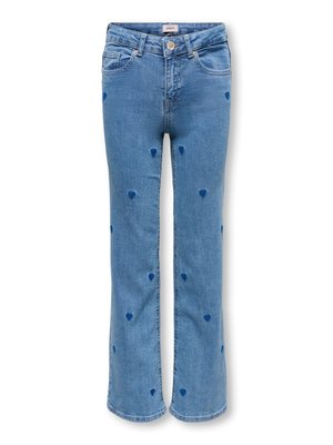KOGJUICY WIDE HEART EMB NOOS - Vaqueros a campana - light medium blue denim