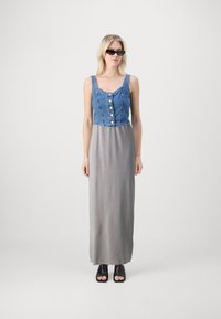 Noisy May NMMAYA ANKLE LENGTH SKIRT - Maxiskjørt - charcoal gray