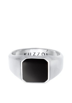CHUNKY SQUARE BLACK - Ring - silberfarben
