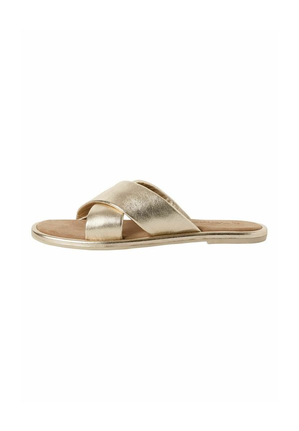 Pantolette flach - gold