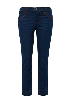 MIT ZIEHRNÄHTEN - Jeans Straight Leg - blau