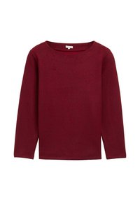 MIT KNOPFDETAILS - Džemper - deep red melange