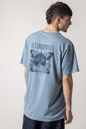 WASHED METAMORPHOSIS UNISEX - Print T-shirt - blue fly