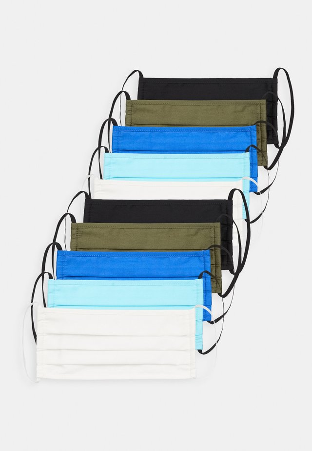 10 PACK - Masque en tissu - light blue/blue/white